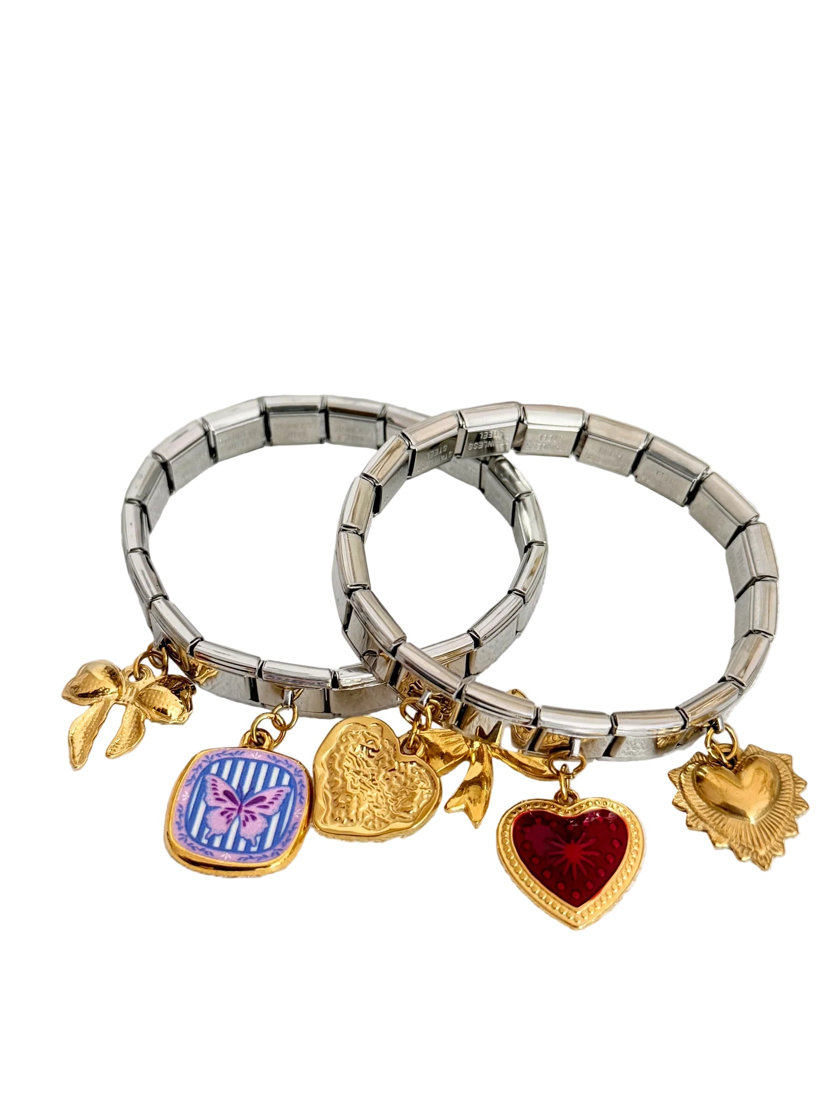 Duo Tone Bracelets- Heart or Bow