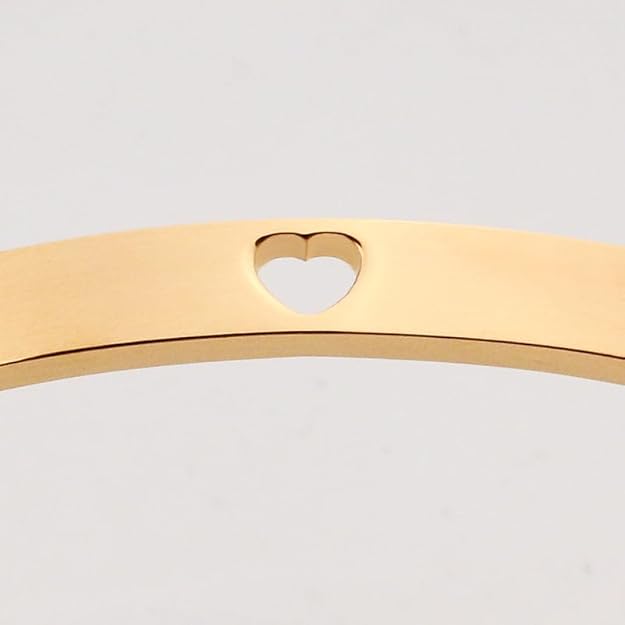 Hollow Heart Cuff Bracelet