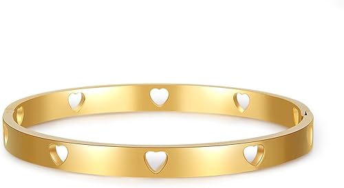 Hollow Heart Cuff Bracelet