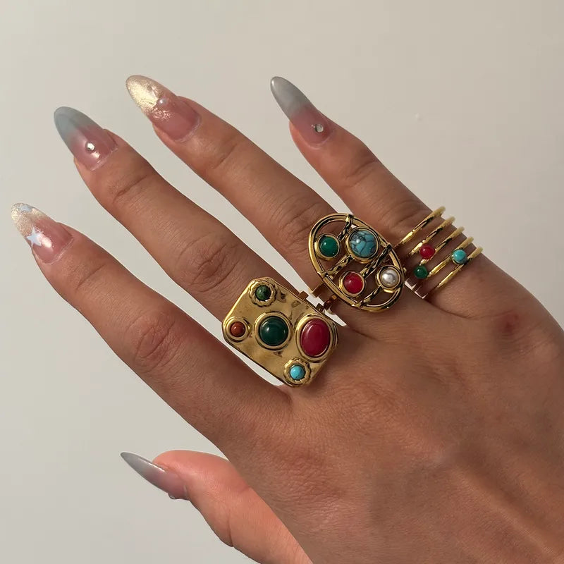 Antique Stone Tribal Rings