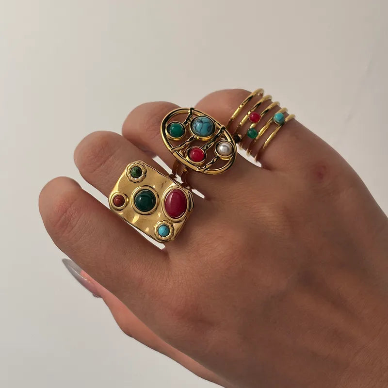 Antique Stone Tribal Rings