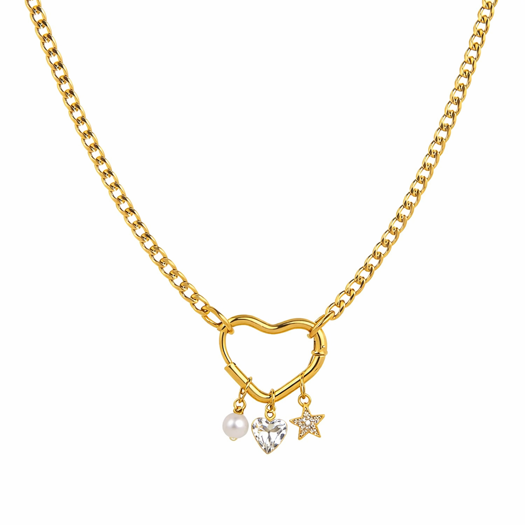 Heart Carabiner Chain