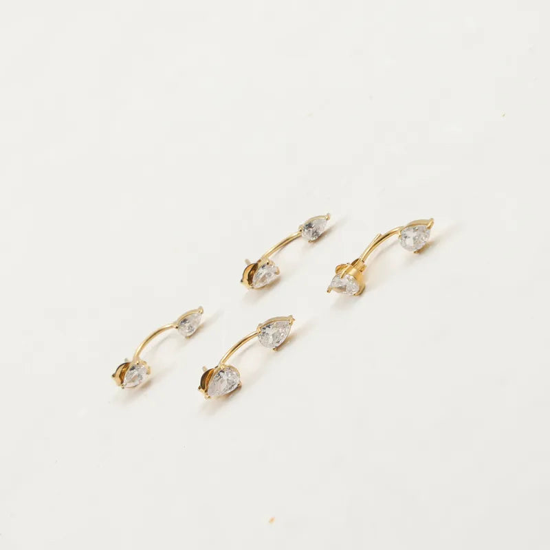 Water Droplet Zircon Earrings