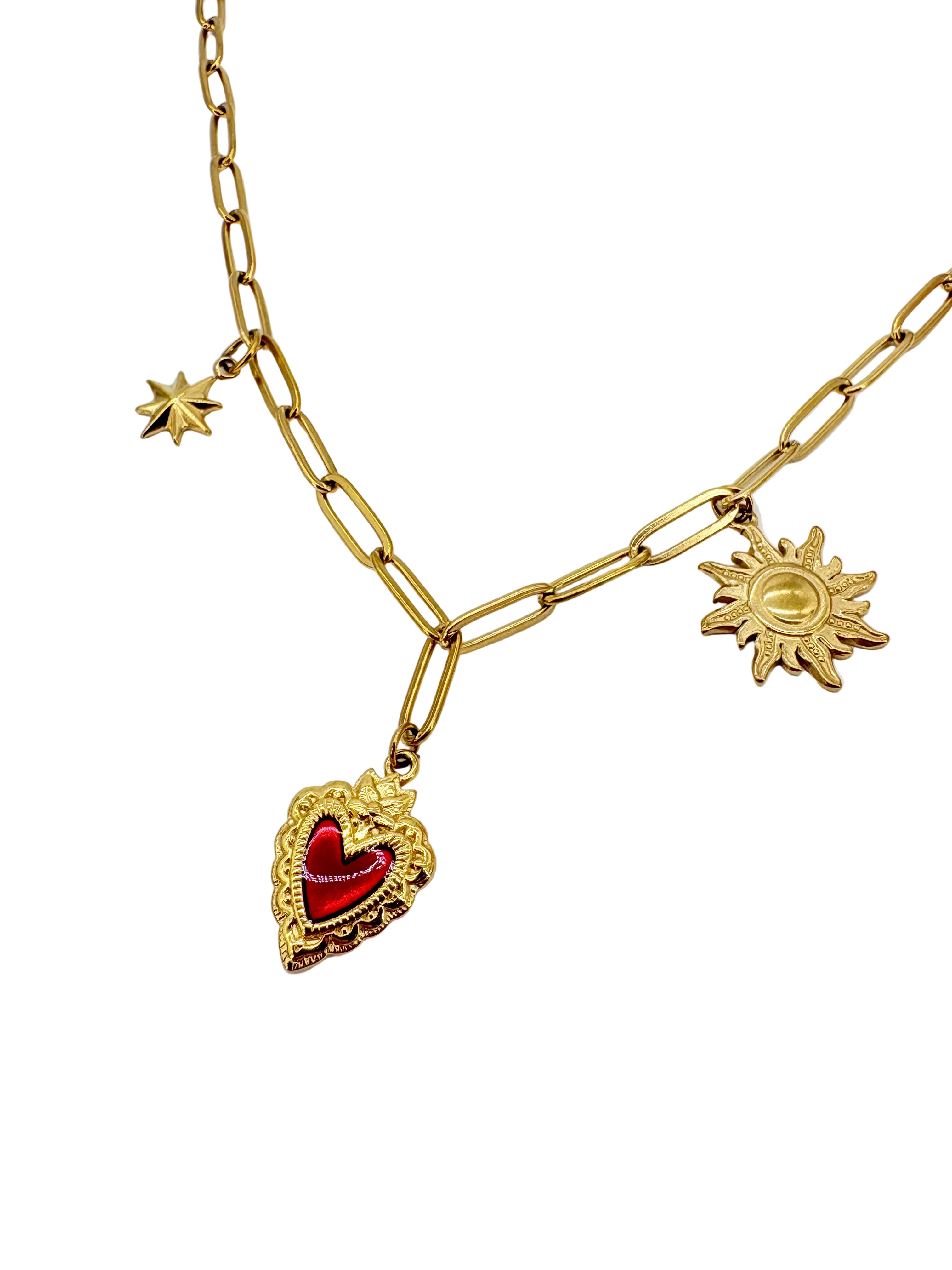 Celestial Heart Pendant Necklace