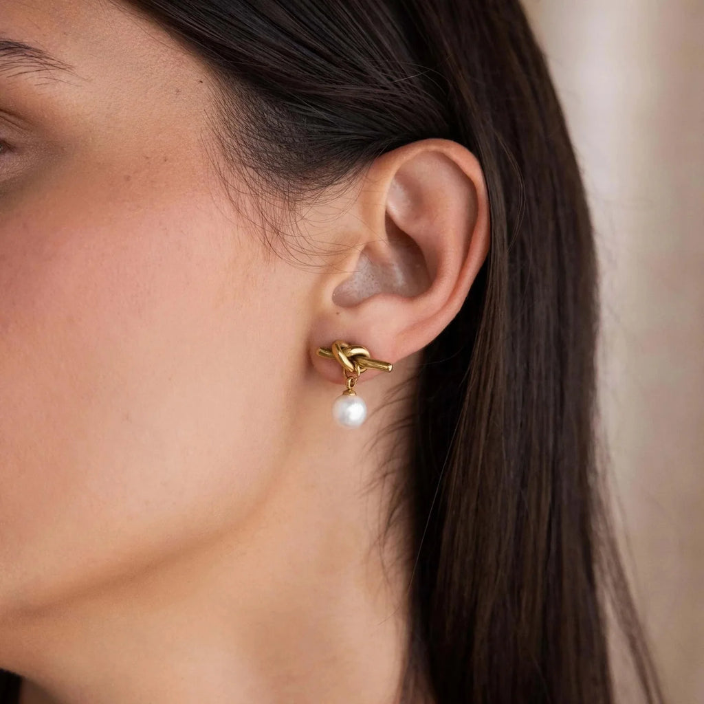 Knotty Pearl Earrings