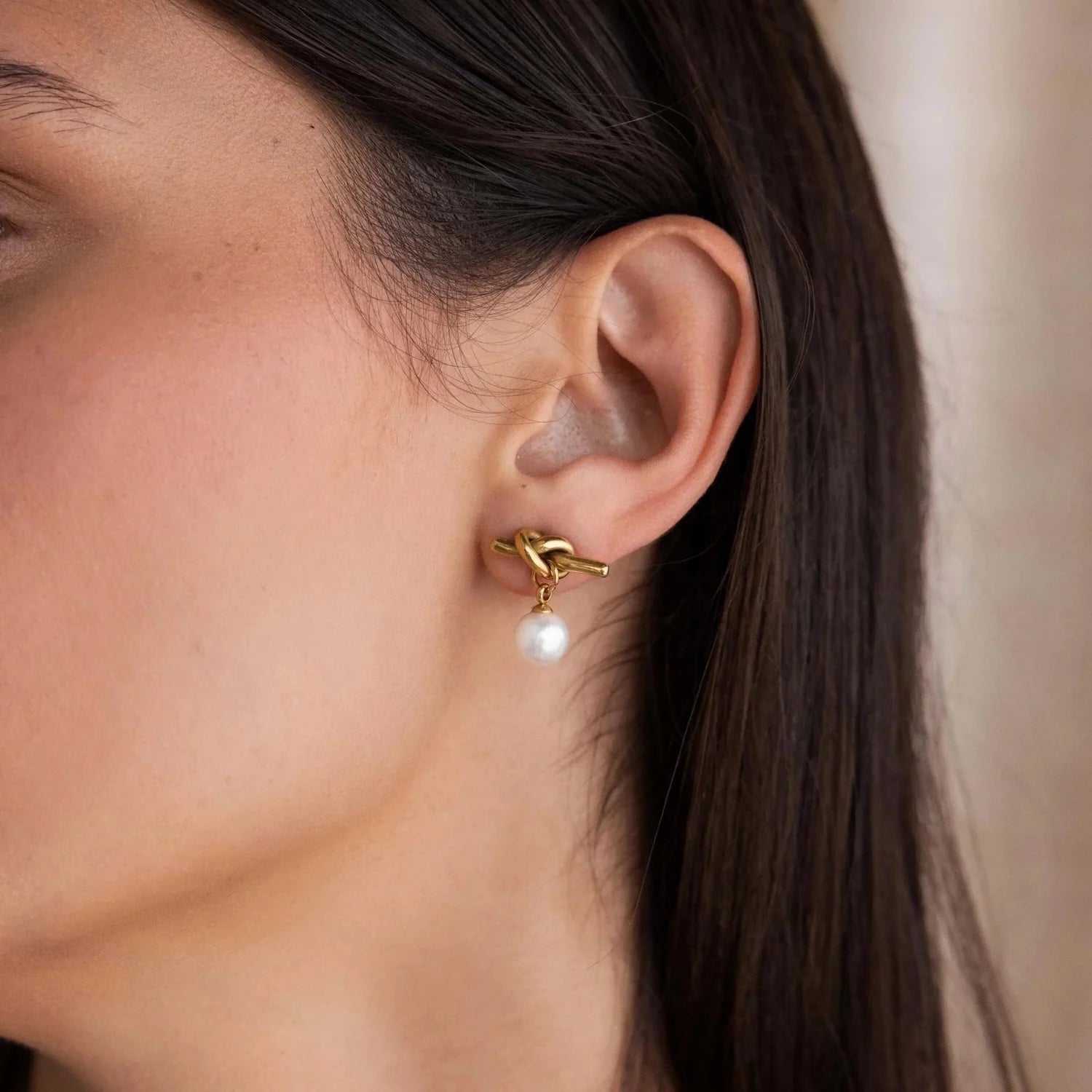 Knotty Pearl Earrings