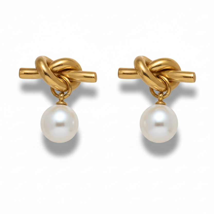 Knotty Pearl Earrings