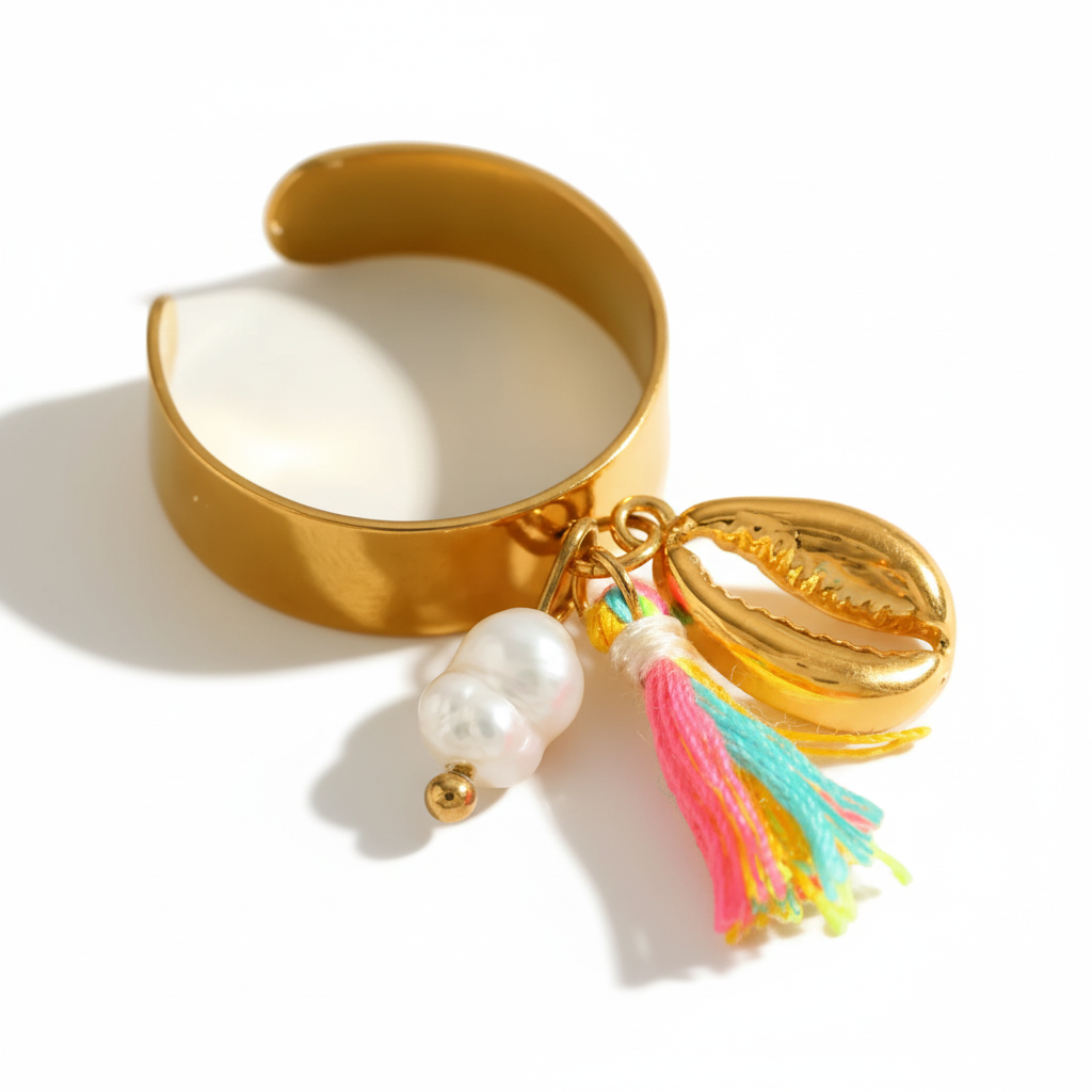 Shell Dream Tassle Ring