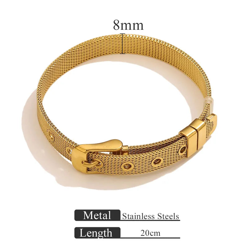 Buckle Braided Strap Bracelet