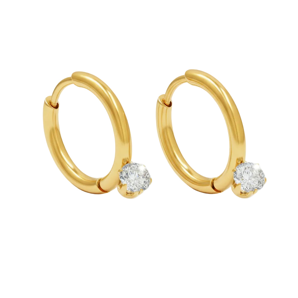 Tiny Diamond Huggies