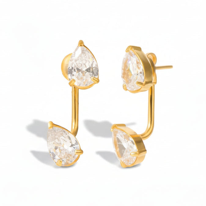 Water Droplet Zircon Earrings