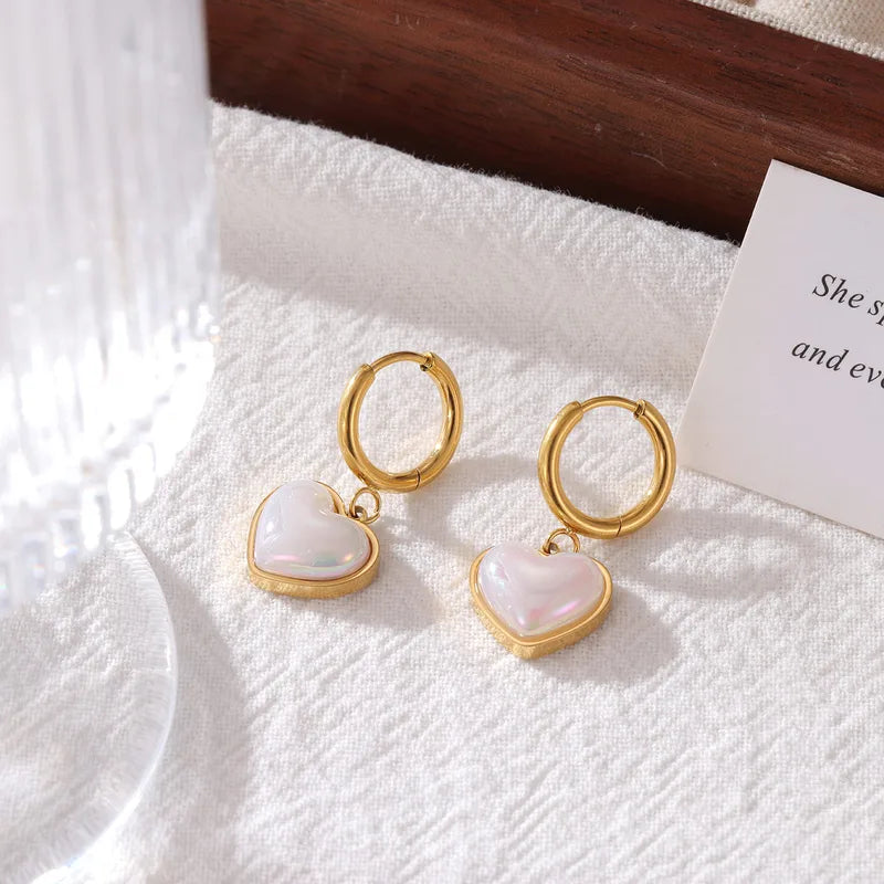 Liora Heart Drop Earrings