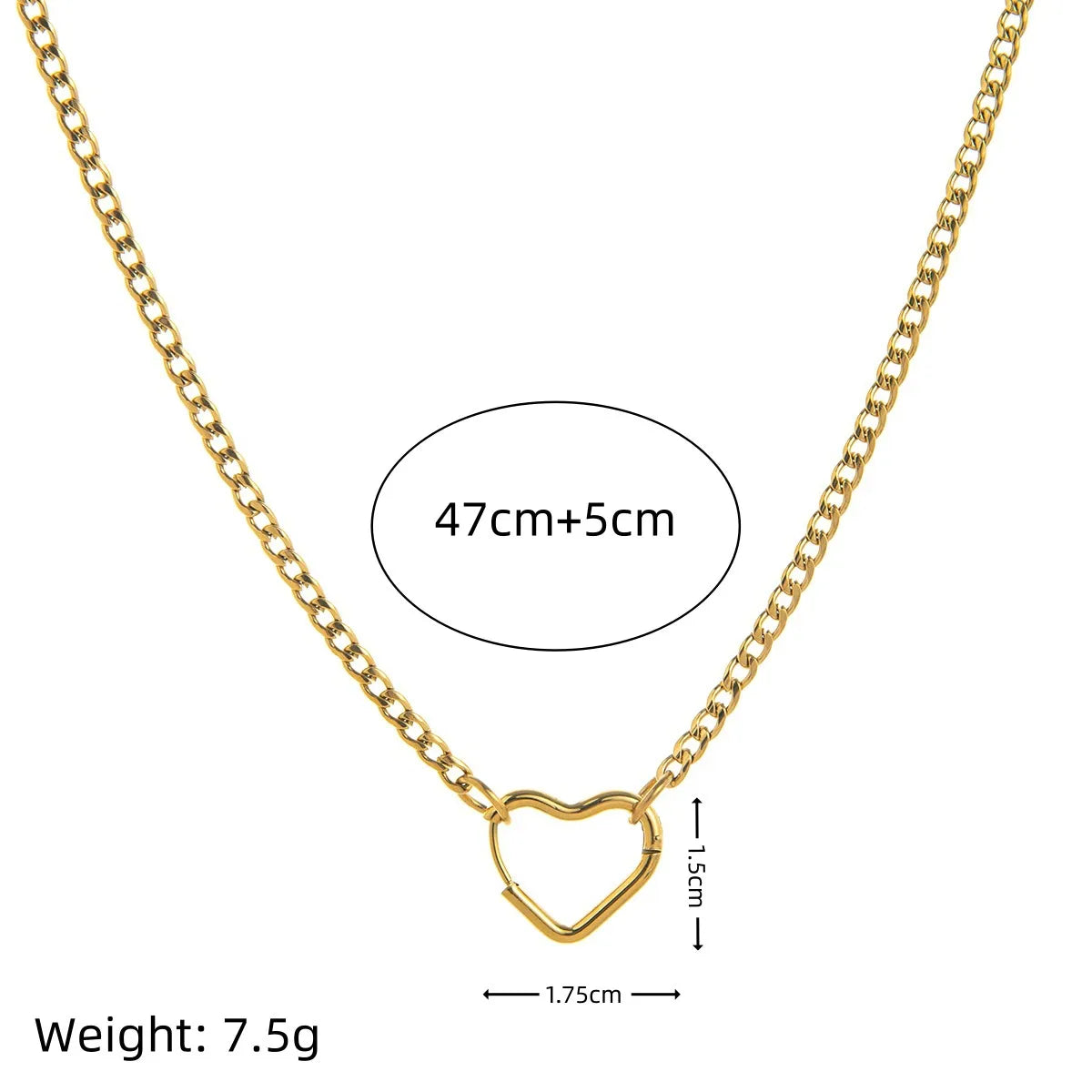 Heart Carabiner Chain