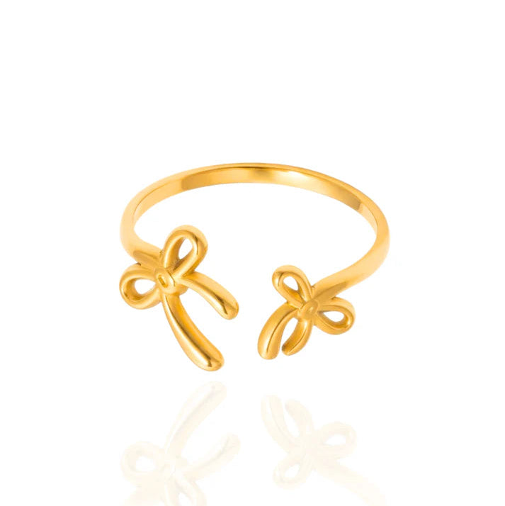 Twin Bow Love Ring