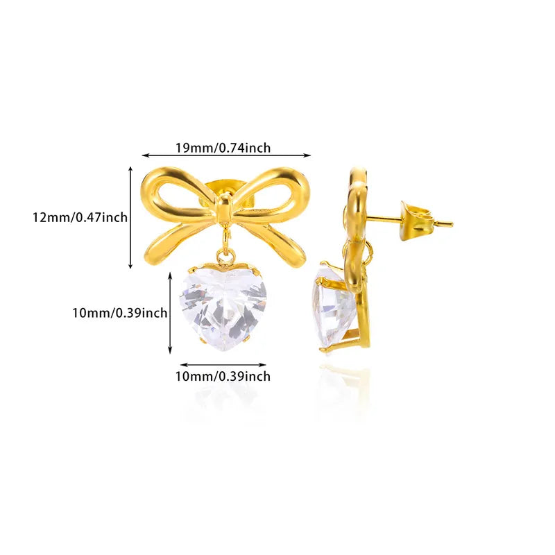 Roselle Bow & Star Earrings