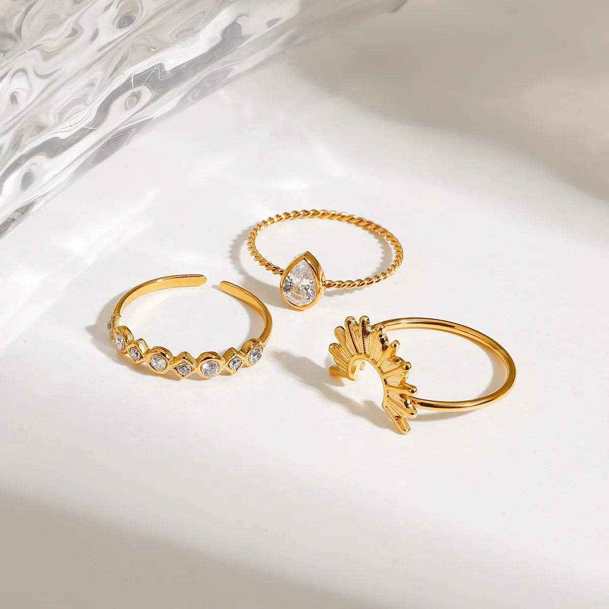 Solar Triple Stack Ring Set