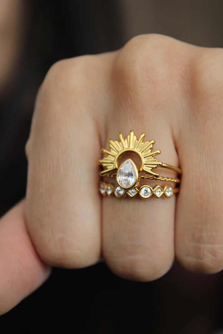 Solar Triple Stack Ring Set