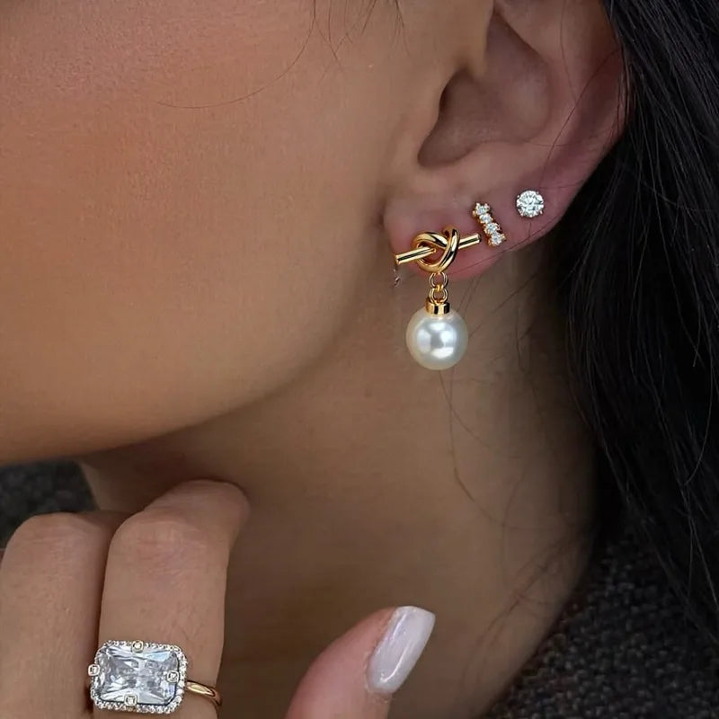 Knotty Pearl Earrings