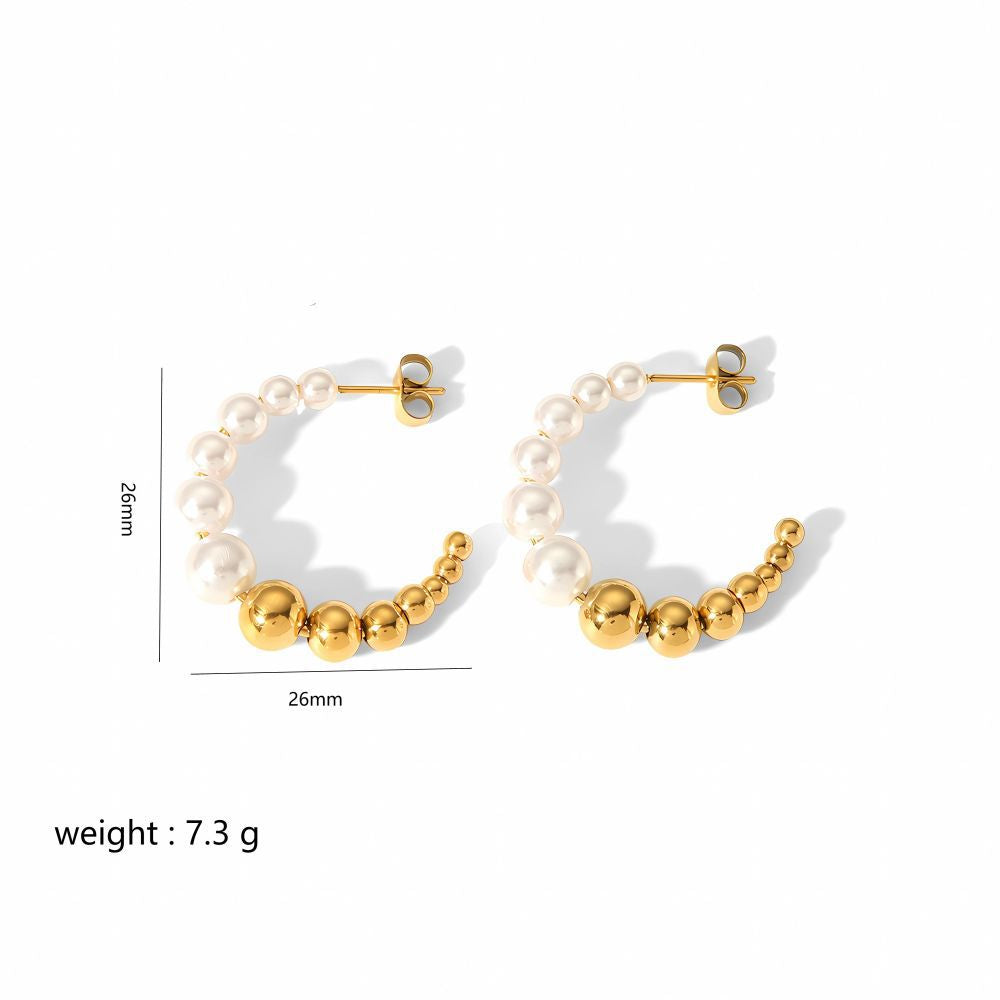 Pearl Halo Hoops