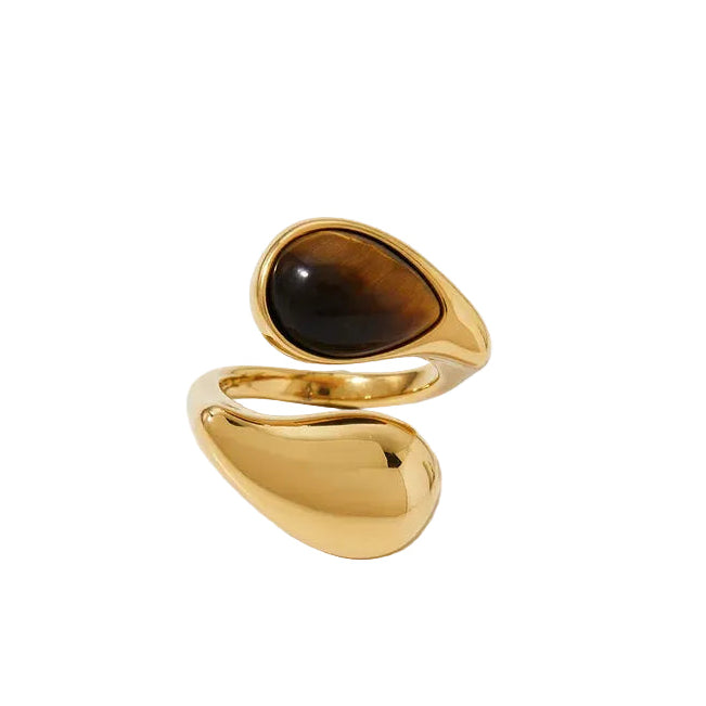 Tiger Eye Curve Ring